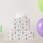 Kid Birthday Balloons Nalle Age Lycklig Namn  Presentpapper<br><div class="desc">Nallar med färgstarka ballonger Redigerbar text lyder "Gör en önskan!" eller barnets namn,  barnets ålder och "Grattis på födelsedagen". Kan också användas för babyduschar!</div>