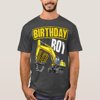 Kid Birthday Boy 10th Vehicle 10 Year Old Construc T Shirt