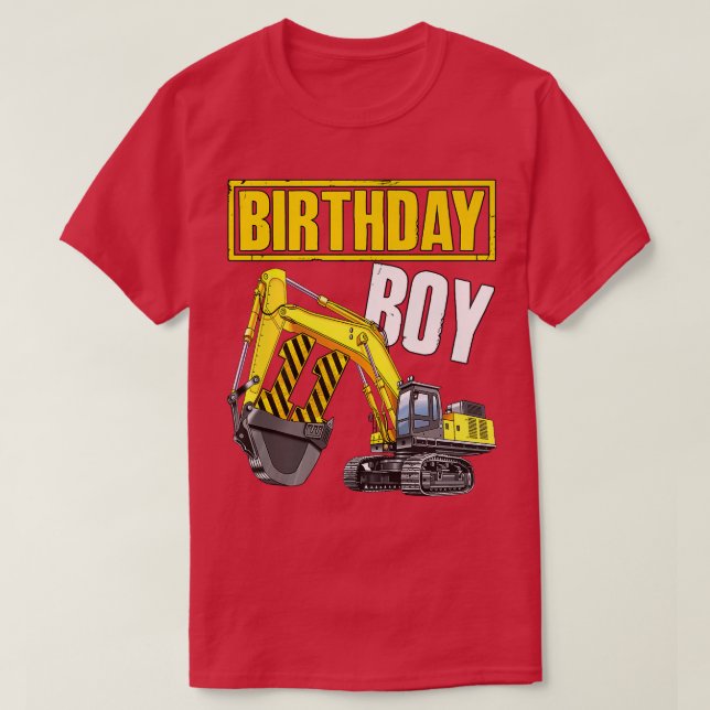 Kid Birthday Boy 11th Vehicle 11 Year Old Construc T Shirt (Design framsida)