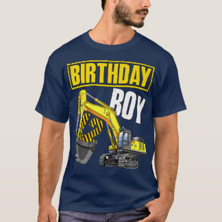 Kid Birthday Boy 12th Vehicle 12 Year Old Construc T Shirt