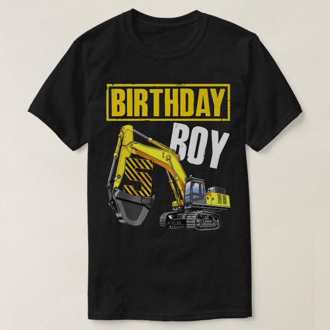 Kid Birthday Boy 5:e Fordon 5:e årskonstruktionen T Shirt (Design framsida)