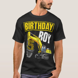 Kid Birthday Boy 5:e Fordon 5:e årskonstruktionen T Shirt