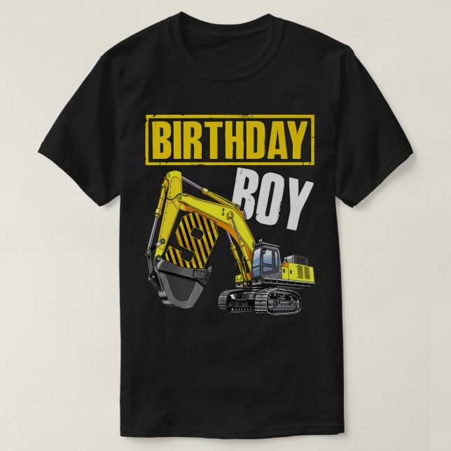 Kid Birthday Boy 9th Vehicle 9 Years Old Construct T Shirt (Design framsida)
