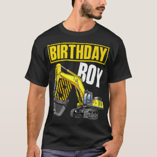 Kid Birthday Boy 9th Vehicle 9 Years Old Construct T Shirt