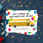 Kid Birthday Gult School Buss Party Inbjudningar<br><div class="desc">För den unge som kärlek gult skolade buss,  kommer födelsedagsfest inbjudan säkert att få alla att le och slå in tonen för ett glatt firande med färgstarka ballonger och många detaljer om buss.</div>
