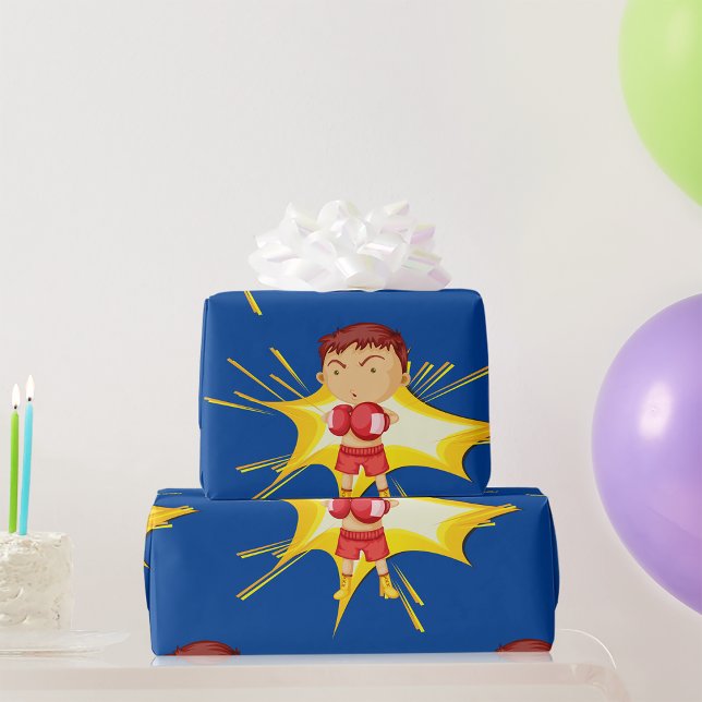 Kid Boxer i Röda handskar och Kort Presentpapper (Skapare uppladdad)