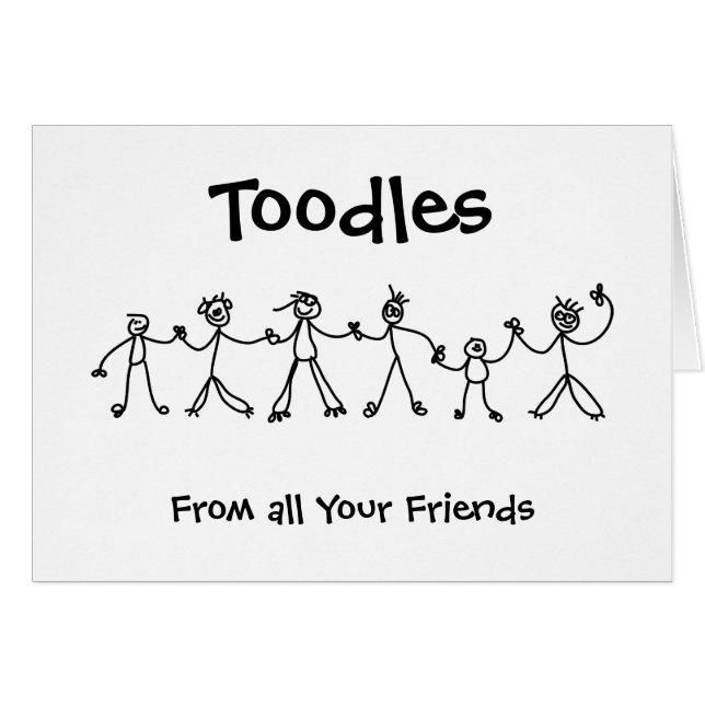 Kid Chain Toodles Hälsningskort (Framsidan Horizontal)