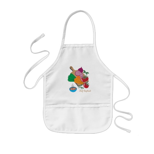 Kid Chef Vegetabiliska Apron Barnförkläde (Framsidan)