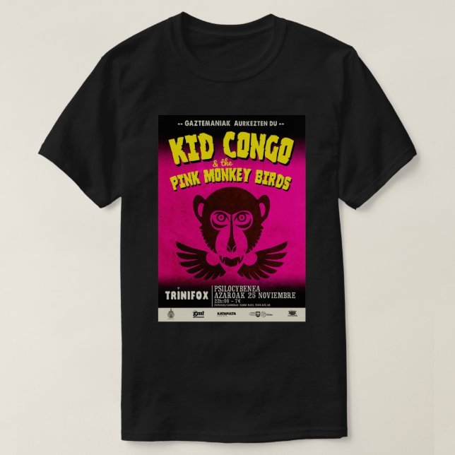Kid Congo ger Rosa åt apelfåglar T Shirt (Design framsida)
