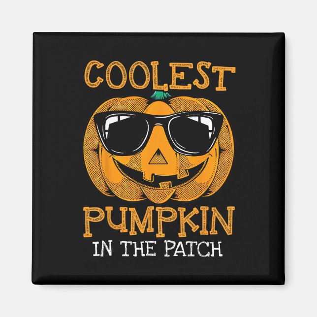 Kid Coolest Pumpkin in Patch Småbarn Kids Boys Magnet (Framsidan)