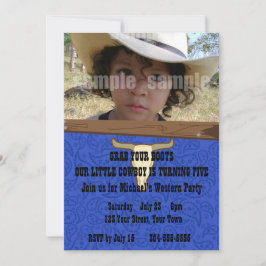 Kid Cowboy-Födelsedagsfest Inbjudningar