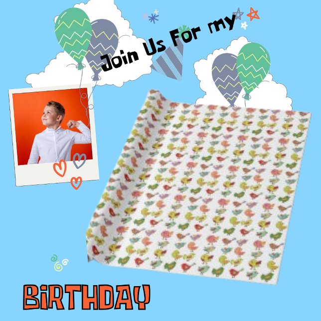 Kid Cute Birds Mönster Gren Environment Presentpapper (Skapare uppladdad)