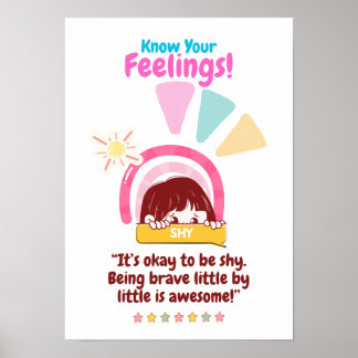 Kid Emotion med Shy Poster