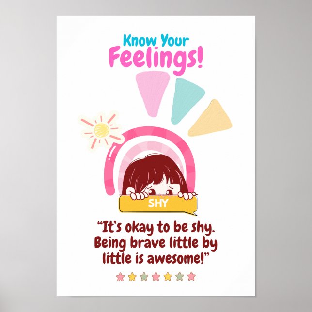 Kid Emotion med Shy Poster (Framsidan)