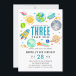 Kid-Födelsedagsfesten rymden Sol Måne Rocket Kid Inbjudningar<br><div class="desc">Modern Rymden Galaxy Måne Rocket Spaceship Alien Kid Blast off Kids Children Birthday Investigation</div>
