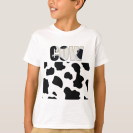 Kid för att skriva ut Fuzzy Express® Cow Animal T Shirt