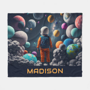 Kid för eget namn för Fantasy Space Fleecefilt