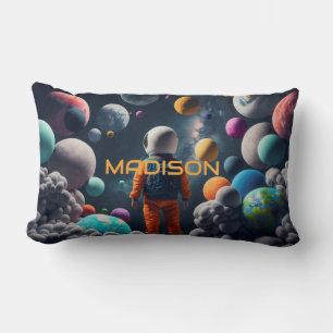Kid för eget namn för Fantasy Space Lumbarkudde