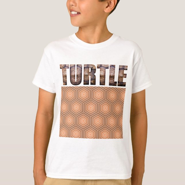 Kid för Fuzzy Express® Turtle Animal Print T Shirt (Framsida)