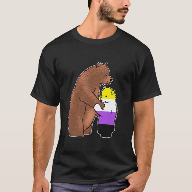 Kid för icke-binär Mamma-noder T Shirt (Framsida)