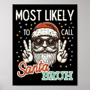 Kid för jultomten Bruh Julafton Manar Kid Poster