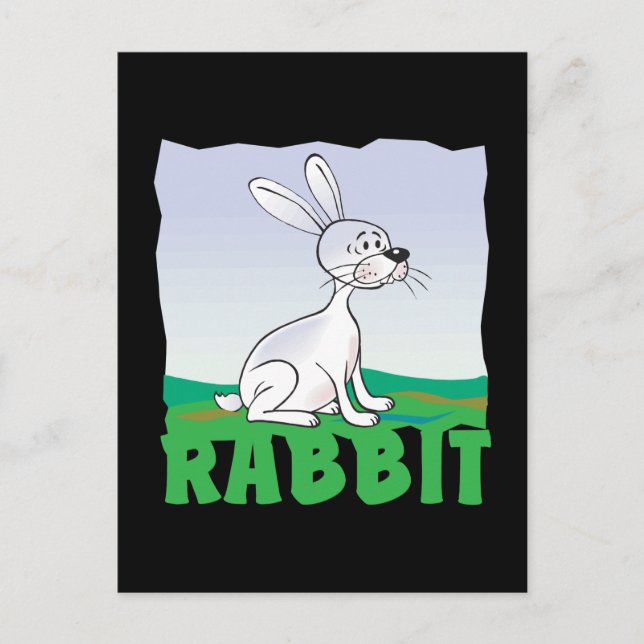Kid Friendly Rabbit Vykort (Framsida)