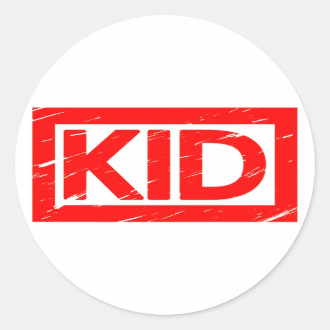 Kid Frimärke Runt Klistermärke (Framsida)