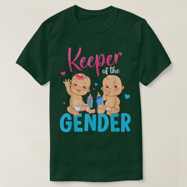 Kid Gender Reveal Party Innehavare av Gender Mamma T Shirt (Design framsida)