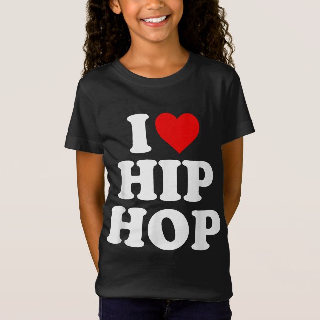 Kid Girl Kärlek Hiphop T Shirt (Framsida)