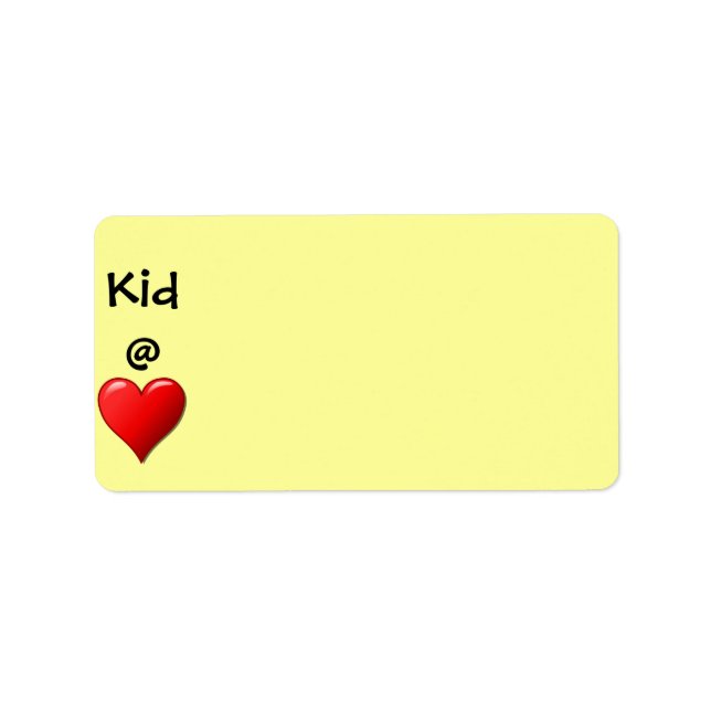 Kid @ Heart-adressetikett Adressetikett (Framsidan)