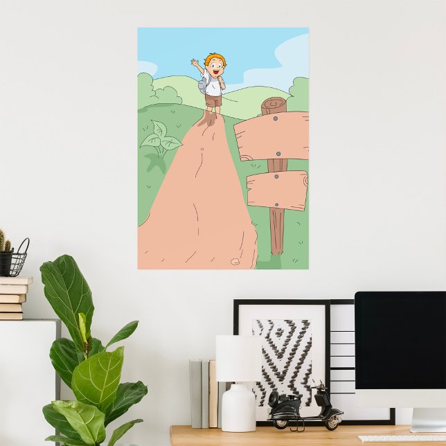 Kid Hiking Poster (Skapare uppladdad)