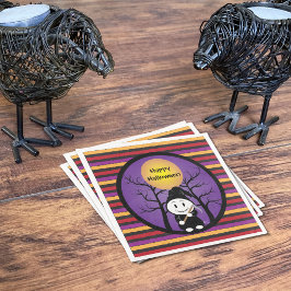 Kid i Grim Costume Halloween Pappra Napkins Pappersservett