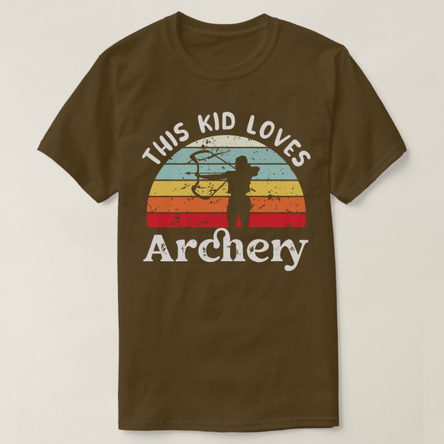 Kid kärlek Archery Boys Girls Gift T Shirt (Design framsida)
