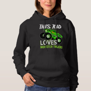 Kid Kärlek Monster Lastbilar Boy Girl Matching Fa T Shirt