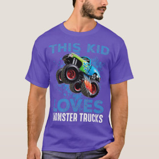 Kid Kärlek Monster Lastbilar T Shirt