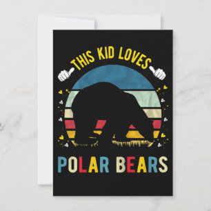 Kid Kärlek Polar Bears Boys och Girls Animal Lover