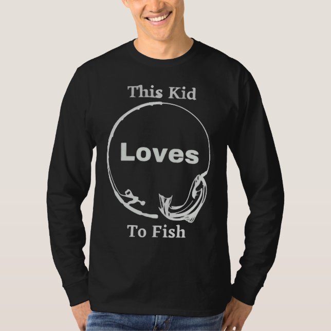 Kid Kärlek till Fiskefartyget Baseb T Shirt (Framsida)
