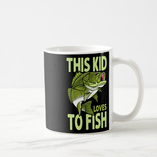 KID Kärlek to Fish Fishing Kid Kaffemugg (Höger)