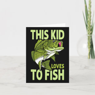 KID Kärlek to Fish Fishing Kid Kort