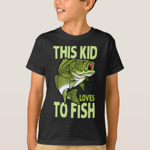 KID Kärlek to Fish Fishing Kid T Shirt