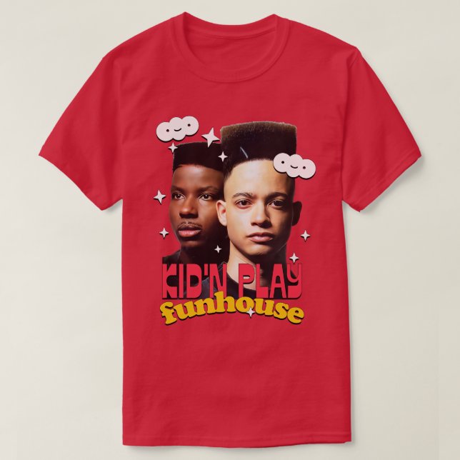 Kid n Play 90s Retro Aesthetic T Shirt (Design framsida)