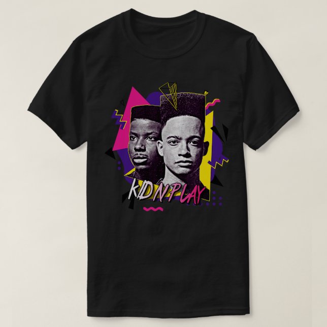 Kid N Play Retro 90s Graphic FanArt T Shirt (Design framsida)