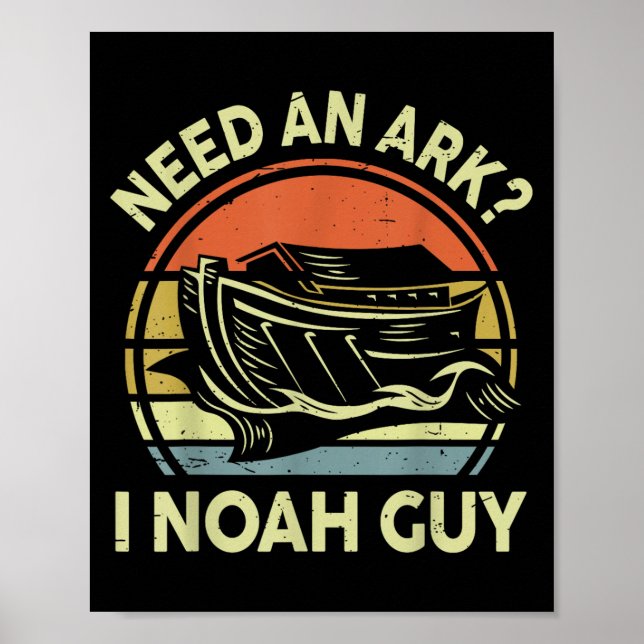 Kid Need An Ark I Noah Guy Funny Christian Tonårin Poster (Framsidan)