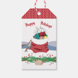 Kid Polar Bear Peekout på Julklapp Presentetikett