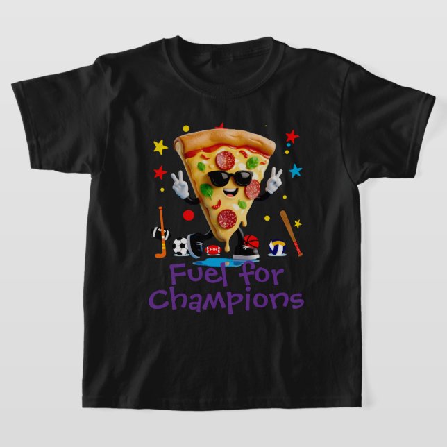 Kid Power: Bränsle för Champions T Shirt (Laydown)