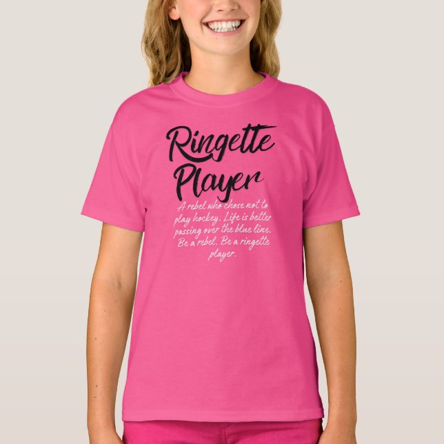 Kid-Ringette Rebel T Shirt (Framsida)