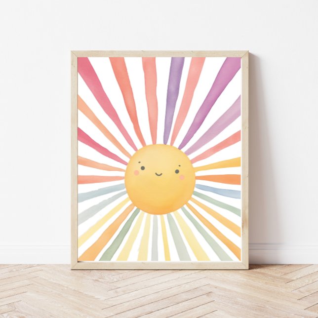 Kid Room Decor Rainbow Sol Skriv ut Poster (Skapare uppladdad)