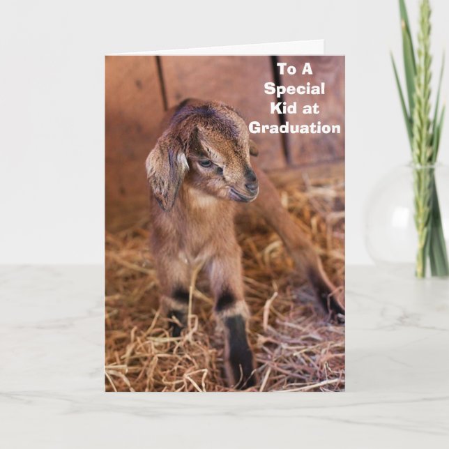 KID SÄGER "TILL EN SPECIELL KID I STUDENTEN"T KORT (Framsida)