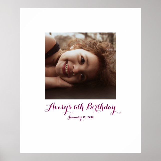 Kid sjätte födelsedag 6e Logga in Party Board 6 Poster (Framsidan)