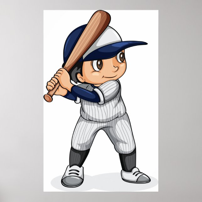 Kid Spela Baseball Poster (Framsidan)